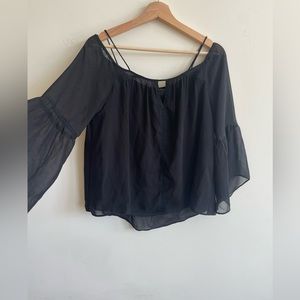 Zara Women’s Off the Shoulder Silk Blouse, small